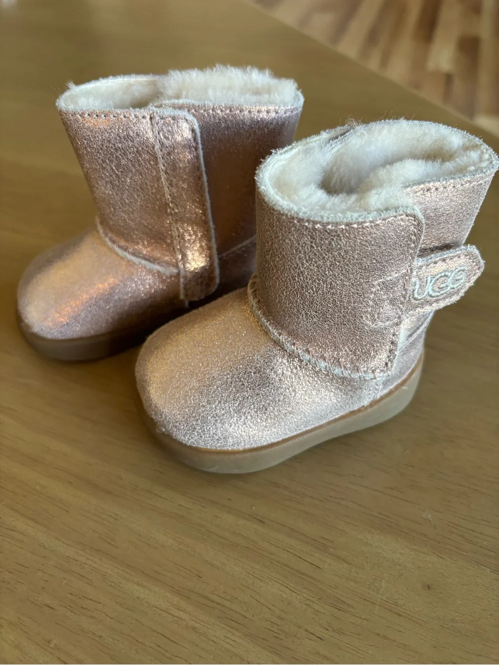 UGG Baby Classic Metallic Pink Sheepskin Boot